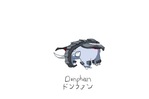 Drew Pokemon With My Left Hand, Donphan, Photoshop
