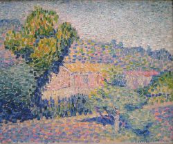 lonequixote:  The Pink House  by Henri-Edmond Cross (via @lonequixote) 