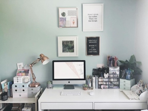 New computer so had to rearrange the desk space, loving it! . . . . #stationery #plannerlove #planne