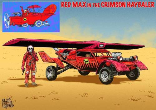 aircrag5: Wacky Races redesigned Fury Road style by Mark Sexton