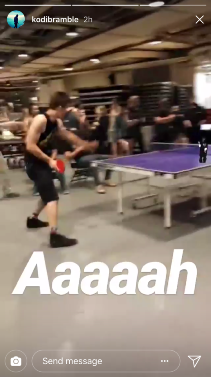 plaidshirtsandheadscarves:Guys, Harry set up and entire Table Tennis Tournament, with multiple table