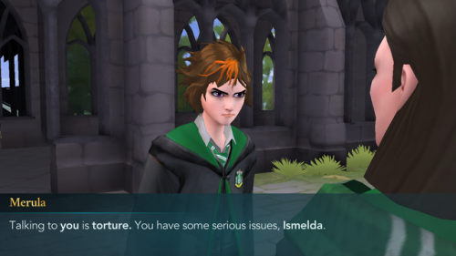 Ismelda: such an edgelord that even Merula Snyde says she has issues