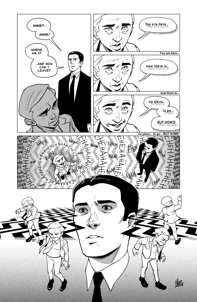 Twin1Wanted to practice with something outside my wheelhouse. So, I drew comic pages of this scene from Twin Peaks: The 