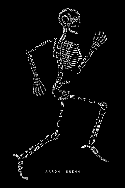 Aaron Kuehn’s Skeleton and Muscle Typograms - Free PDFs for Wall Art Find the Skeleton Typogram here