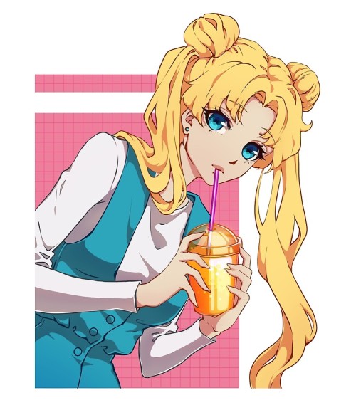 angoart: Hello friends, I decided to re-watch all the Sailor Moon seasons, and of course Usagi inspi
