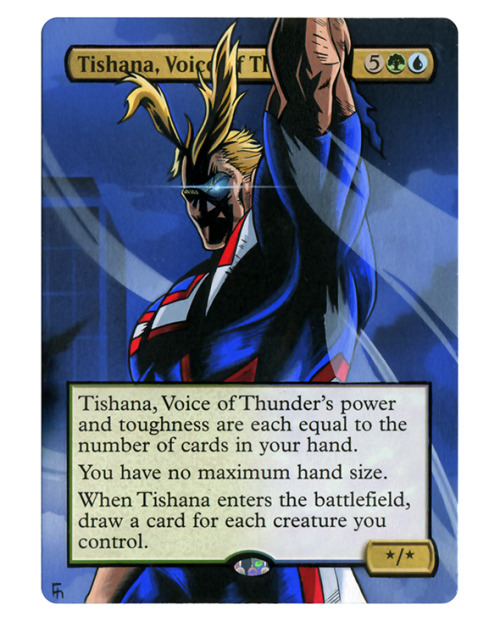 Tishana, Voice of Thunder with All Might from Boku no Hero(reference is an official artwork)