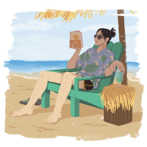 banana-ge-ge: @snapeloveposts Snape Lives AU Week.We all know our boy enjoying his beach life in Jam