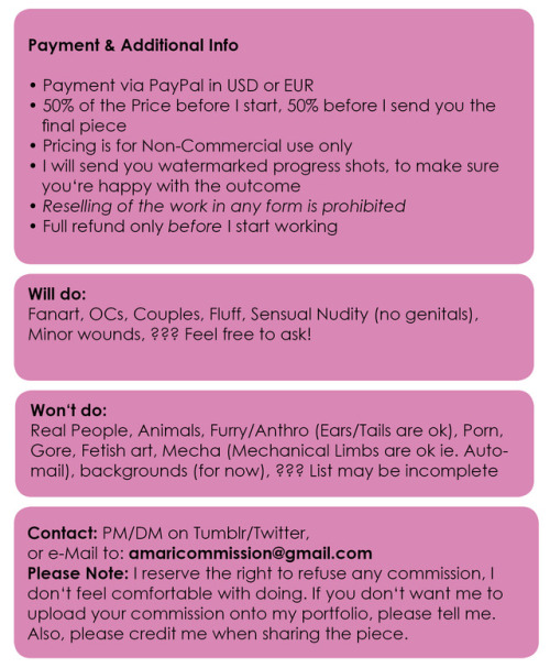 imarilor: I’m finally officially opening commissions! If you like my art and want me to draw y