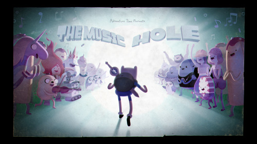 The Music Hole - title carddesigned by Andres Salaffpainted by Joy Angpremieres Thursday June 23rd at 7:30/6:30c on Cartoon Network