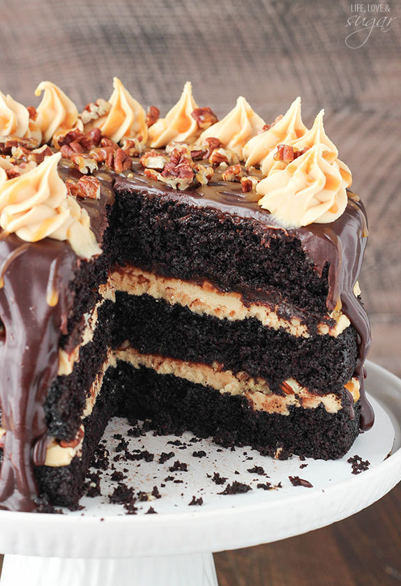 nom-food:  Turtle chocolate layer cake