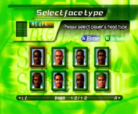 N64th Street The Green Faces Of International Superstar Soccer