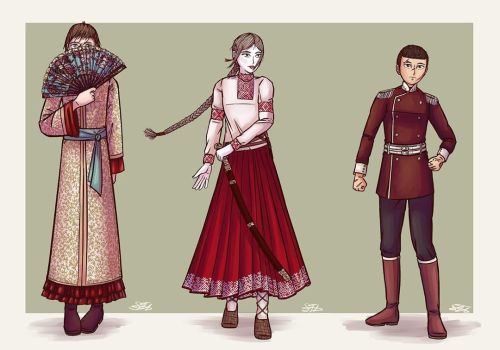 Some character designs in Russian #traditionalclothing and a officer’s tunic. Swipe right to see the