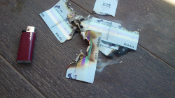  burnt every train ticket that ever brought