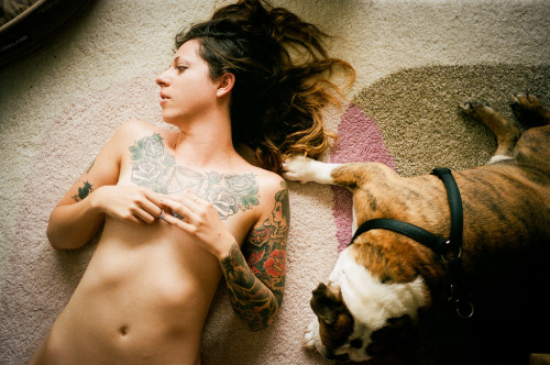 365daysofleica:  11.08.14 Julie and Huxley. Los Feliz. 