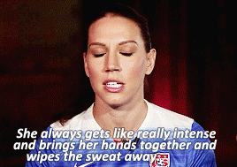 “That woman has a level of intensity that I can’t reach” - Tobin Heath  Lmfao