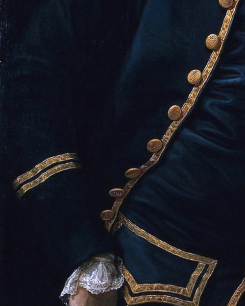 inividia: Portrait of a Man in a Blue Suit (detail) 1760. Pompeo Batoni src #paintingsdaily