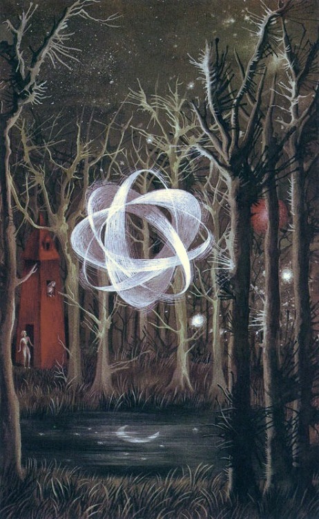 thewoodbetween: “Reflejo lunar/Moon’s Reflection” 1961 Remedios Varo.