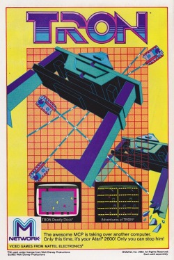 iamsoretro:  Tron Atari 2600 Ad (1982) Scan