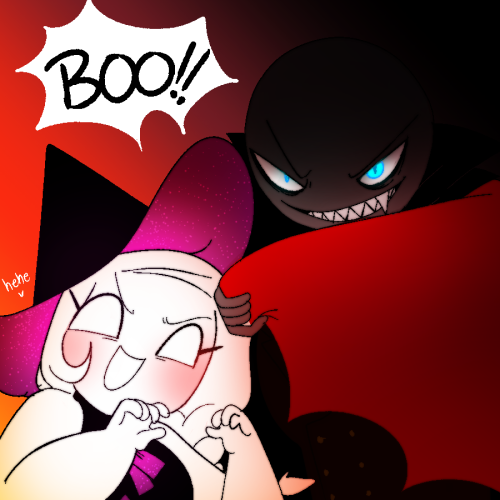 Some YBF Halloween!! Featuring Witch!Rini c: !! Spooky month BOO!! Peter is a vampire uwu !! 