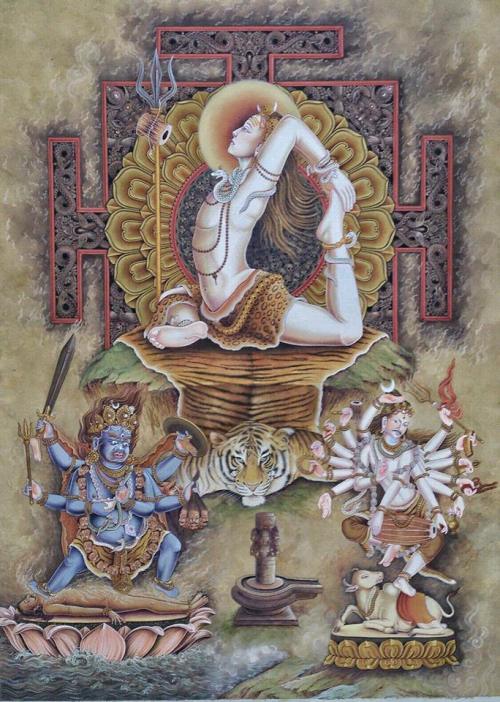 Three Forms of Shiva : Yogeswara, Bhairava and Nataraja , Dinen Maharjan 