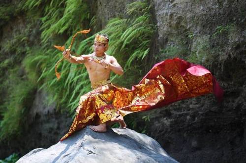 Men as Semara, the God of love (Kama Deva), Bali