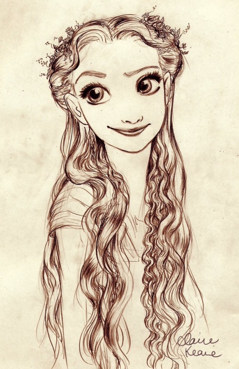 claireonacloud: Rapunzel hair design concepts // visual development work for #Tangled