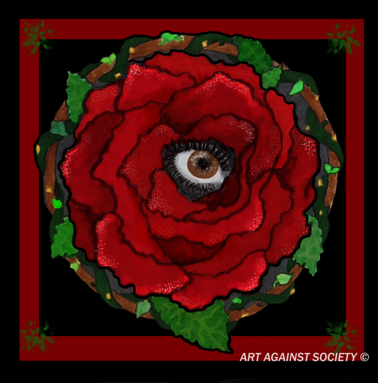 artagainstsociety:  Roseye by Art Against Society, aka Cali Vasaturo