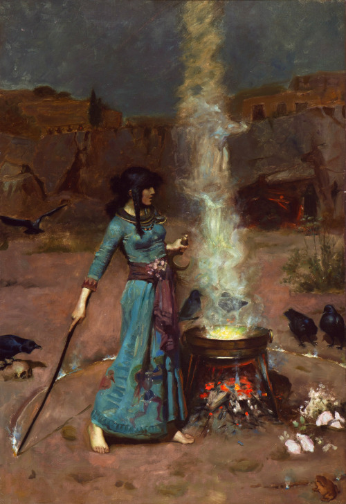 theghostdiaries:The Magic Circle, 1886 (oil on canvas) by John William 