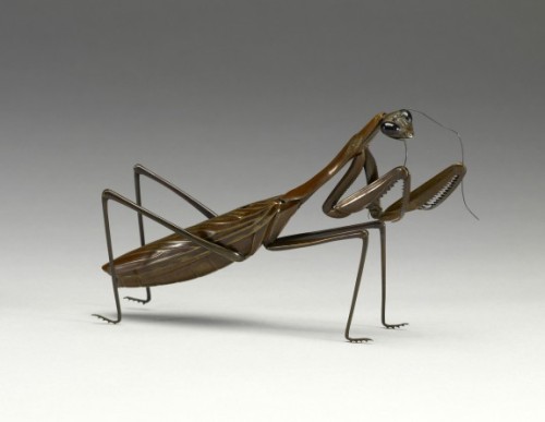 Articulated Praying Mantis - Unknown Japanese Artist, 19th CenturyCopper alloy, silver, and bronze, 