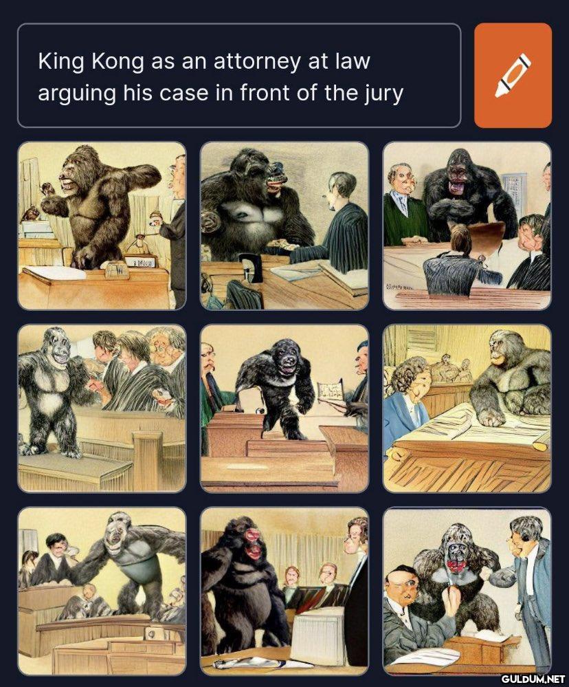King Kong as an attorney...