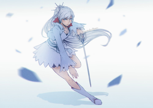 koyoriin:  http://www.pixiv.net/member.php?id=12576068http://instagram.com/koyori_n Drawing of Weiss! (So far I’ve also drawn Ruby, here.) 