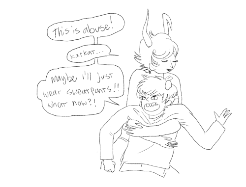 poidkea:  i was thinking about those dresses my friend drew a while ago. i love them. so i drew more bloodswap shit once they’re all grown up and off planet kanaya gets bullied into attending a lot of nice events with terezi. kanaya in turn bullies