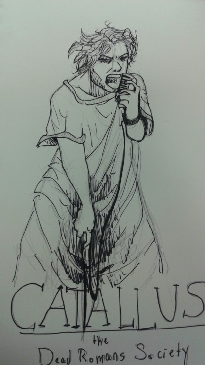 beatuscineris:My WIP sketch for Catullus in chelidon Dead Romans Society