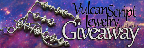 anifanatical:Celebrate the Terran Winter Solstice Festival of your choice with Vulcan Script Jewelry