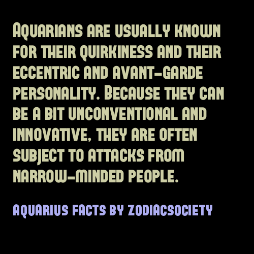 Porn photo zodiacsociety:  Aquarius Facts