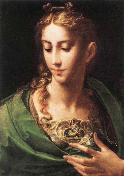 artbeautypaintings:Pallas Athena - Girolamo Francesco Maria Mazzola aka Parmigianino