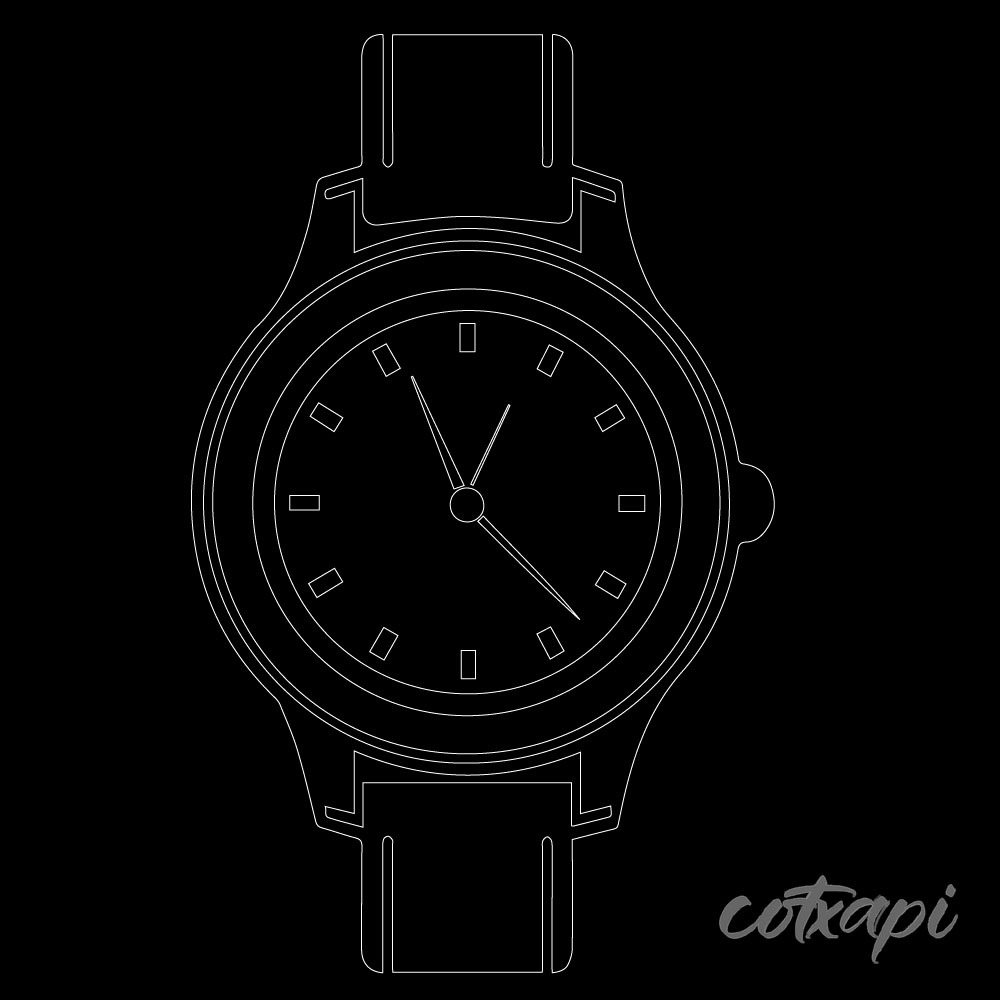 Watches icon in vector Quartz watches Chronograph watches Wrist watches outline in vector