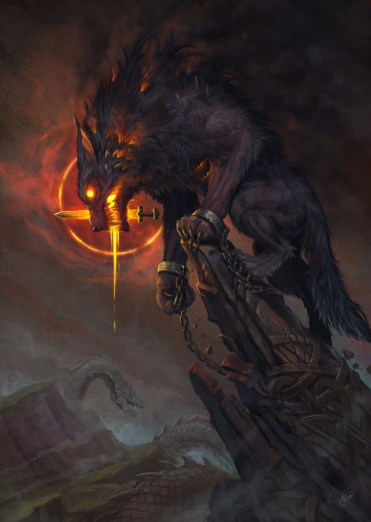 morbidfantasy21:Fenrir – fantasy concept by Klaher Baklaher  
