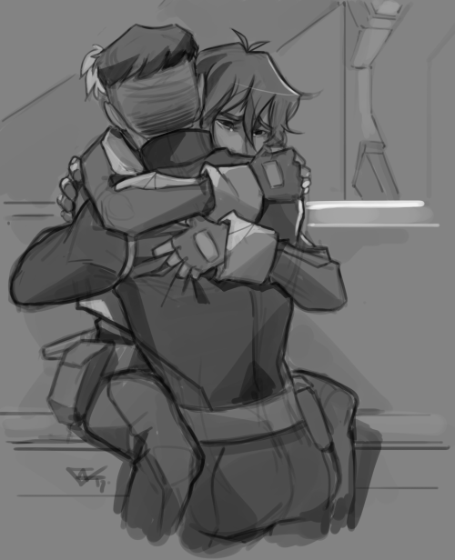 triangle-art-jw:So everyone else draws a Sheith hugging picture. Time to join the band wagon.He just
