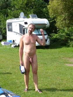 hotdadsbigcocks:  Great vacation plan - RVing across the country nude &amp; horny