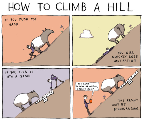 incidentalcomics: How to Climb a Hill