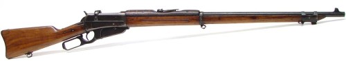 fmj556x45:  Winchester 1895 Musket 7.62x54 R caliber rifle. This was one of the 200,000 or so guns made on the Russian contract which accounted for half the production of the Winchester 1895s.   COWBOY NUGGET
