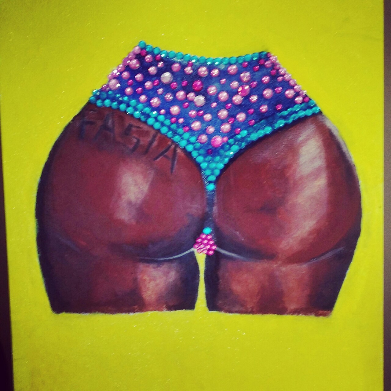 therealjamaicatreat:  Painting I did this morning. Haven’t drawn In years felt