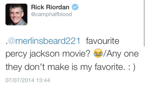 shybooklover:You’ll never hate the Percy Jackson movies like Rick Riordan hates them