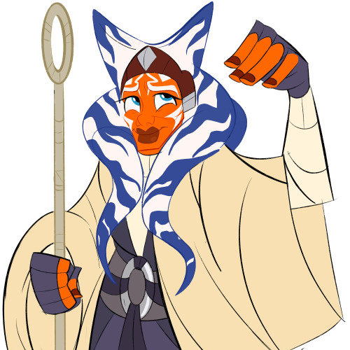 Nearly a month ago I lost a bunch of work on a drawing of Ahsoka &amp; Morai I was working on - I wa