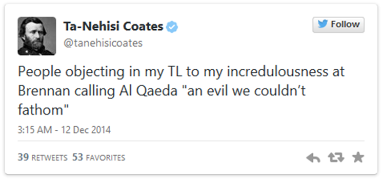 ideologicalmonstrosity:  Ta-Nehisi Coates on CIA Director John Bremmer’s comments