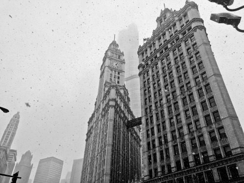 A winter evening on Michigan Ave, Chicago, February 2020.