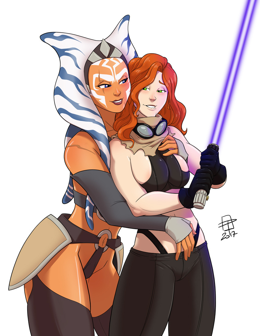 pinupsushi:Color commission for awr74 of an alternate and sexier, Star Wars universe