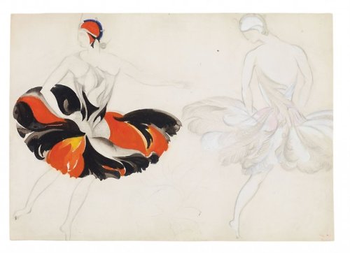 Costume design for a ballerina, att. to Fyodor Fedorovsky, c. 1920