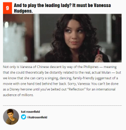 ay-oo:adelindschade:  macgruberrr:wocinsolidarity:  ay-oo:White people are already asking for the white washing of Mulan smh  and the reach of the day goes to:“Not only is Vanessa of Chinese descent BY WAY OF THE PHILIPPINES…she could THEORETICALLY